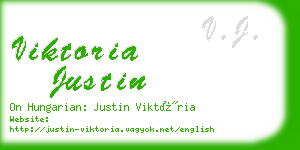 viktoria justin business card